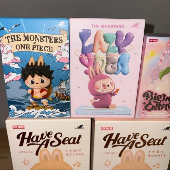 Popmart Have a Seat , One Piece , Lazy Yoga , Big into Energy Labubus - Picture 2 of 4